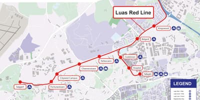 დუბლინში Luas რუკა