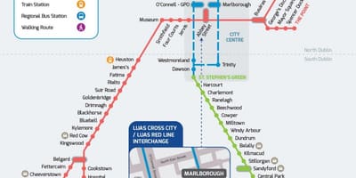 Luas ჯვარი ქალაქის მარშრუტის რუკა